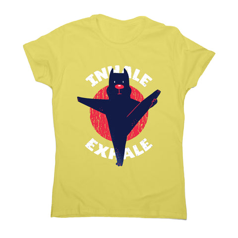 Yoga pitbull - women's funny premium t-shirt - Graphic Gear