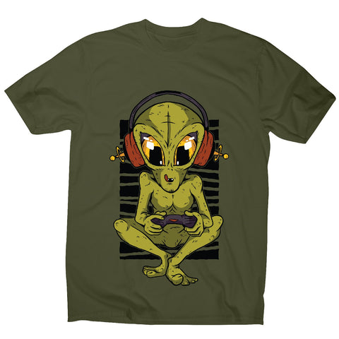 Alien gamer - men's funny premium t-shirt - Graphic Gear