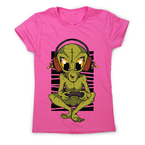 Alien gamer - women's funny premium t-shirt - Graphic Gear