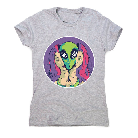 Alien girl - illustration graphic women's t-shirt - Graphic Gear