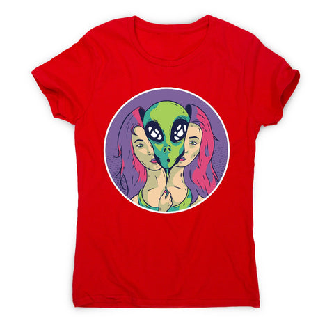 Alien girl - illustration graphic women's t-shirt - Graphic Gear