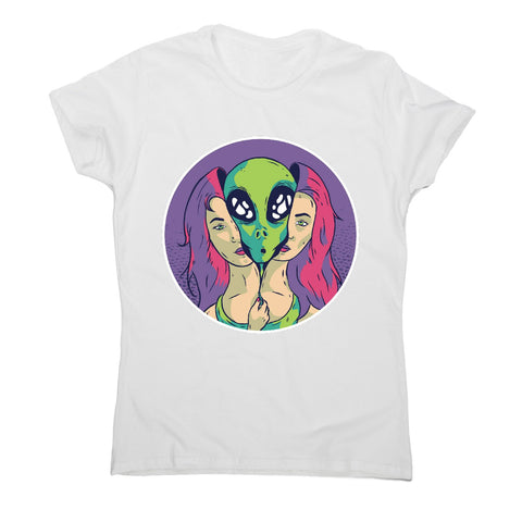 Alien girl - illustration graphic women's t-shirt - Graphic Gear