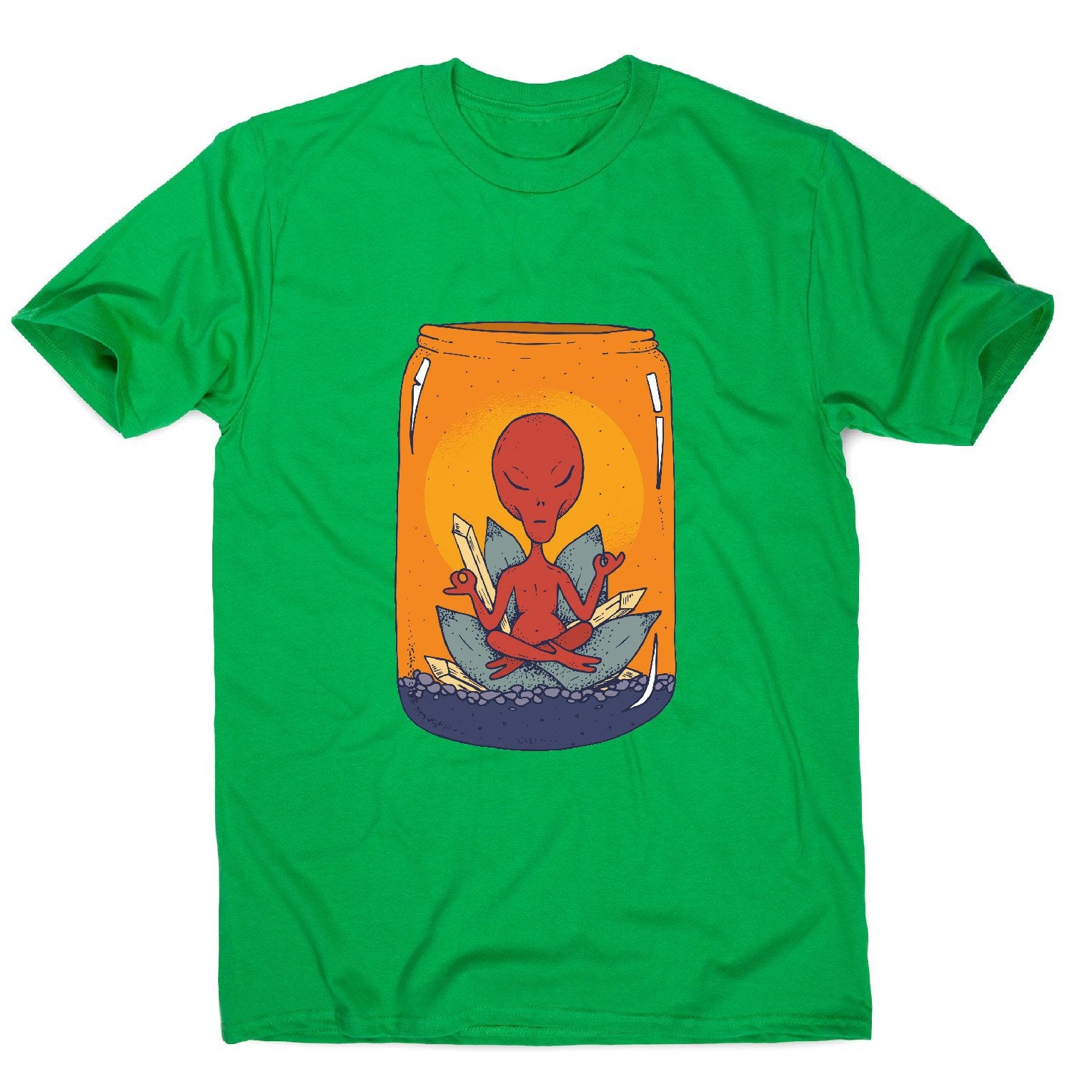 Alien meditation - illustration men's t-shirt– Graphic Gear