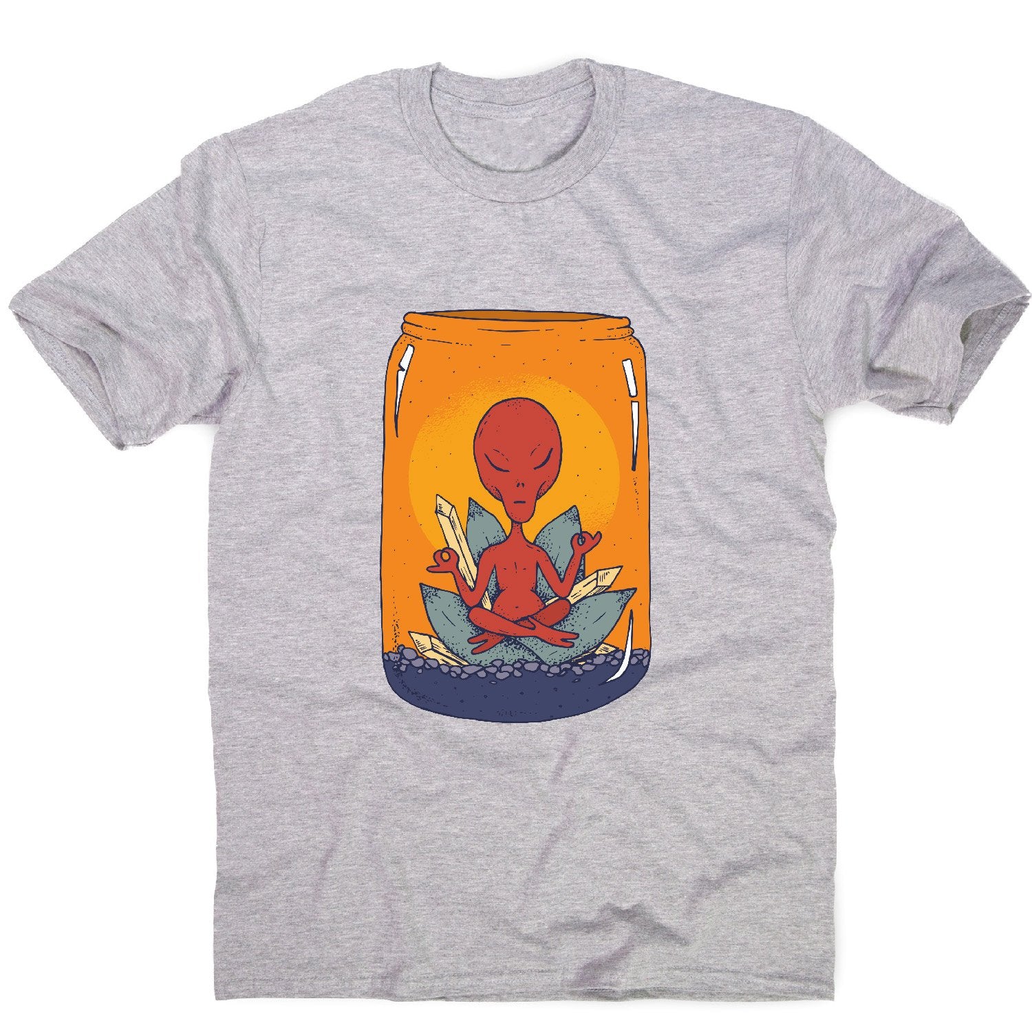 Alien meditation - illustration men's t-shirt– Graphic Gear