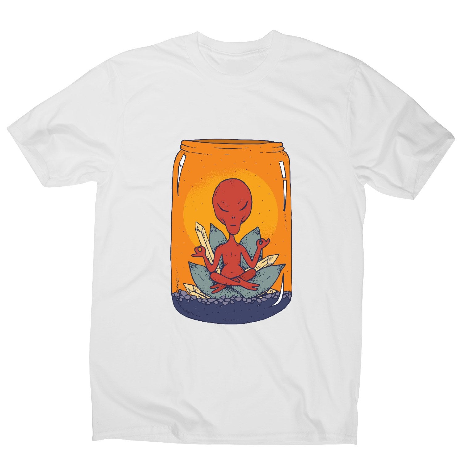 Alien meditation - illustration men's t-shirt– Graphic Gear