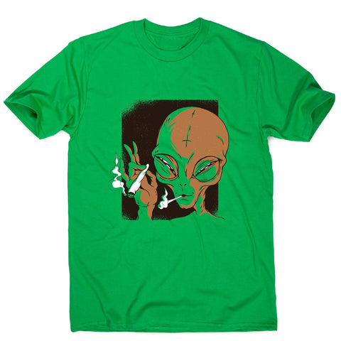 Alien smoking - illustration men's t-shirt - Graphic Gear