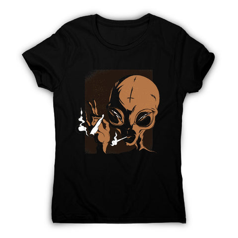 Alien smoking - illustration women's t-shirt - Graphic Gear