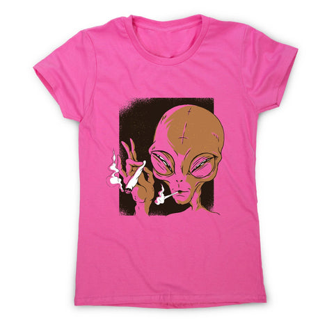 Alien smoking - illustration women's t-shirt - Graphic Gear