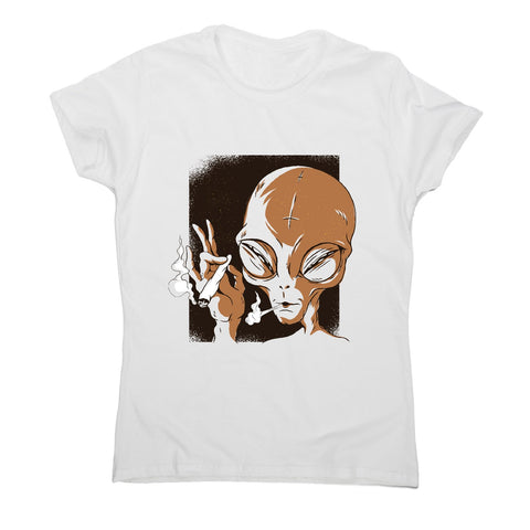 Alien smoking - illustration women's t-shirt - Graphic Gear