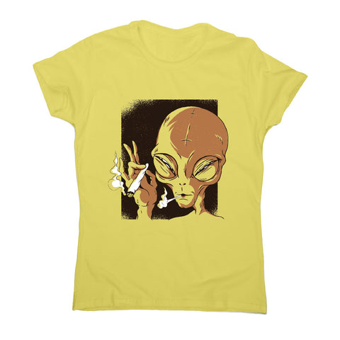 Alien smoking - illustration women's t-shirt - Graphic Gear
