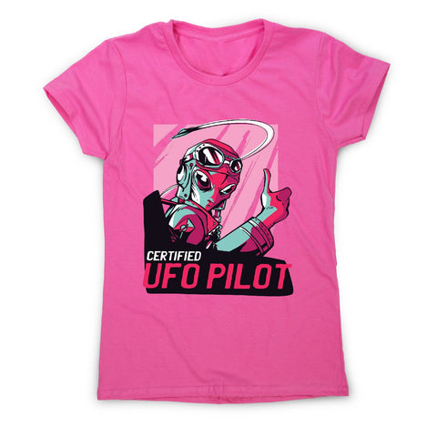 Alien ufo pilot t-shirt - women's funny premium t-shirt - Graphic Gear