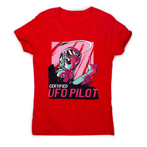 Alien ufo pilot t-shirt - women's funny premium t-shirt - Graphic Gear