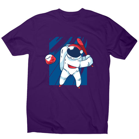 Astronaut baseball - men's funny illustrations t-shirt - Graphic Gear