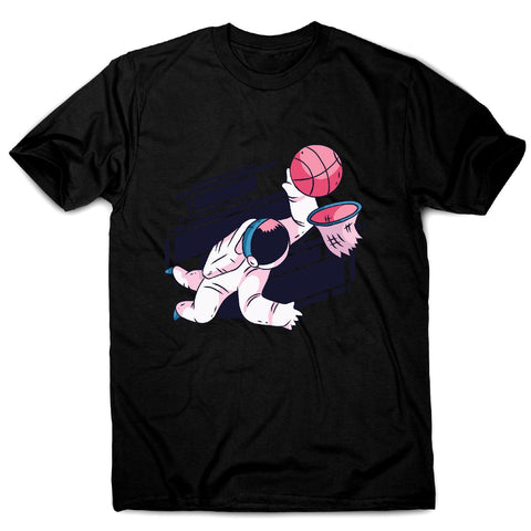 Astronaut basketball - men's funny illustrations t-shirt - Graphic Gear