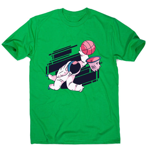 Astronaut basketball - men's funny illustrations t-shirt - Graphic Gear