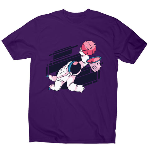 Astronaut basketball - men's funny illustrations t-shirt - Graphic Gear