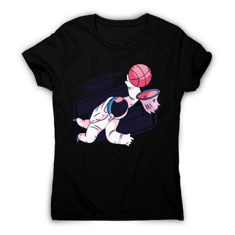 Astronaut basketball - women's funny illustrations t-shirt - Graphic Gear