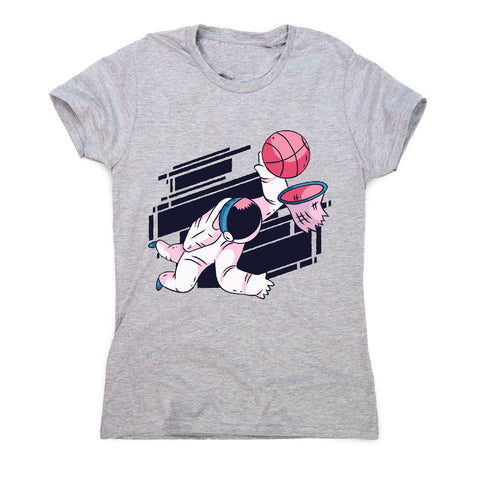 Astronaut basketball - women's funny illustrations t-shirt - Graphic Gear