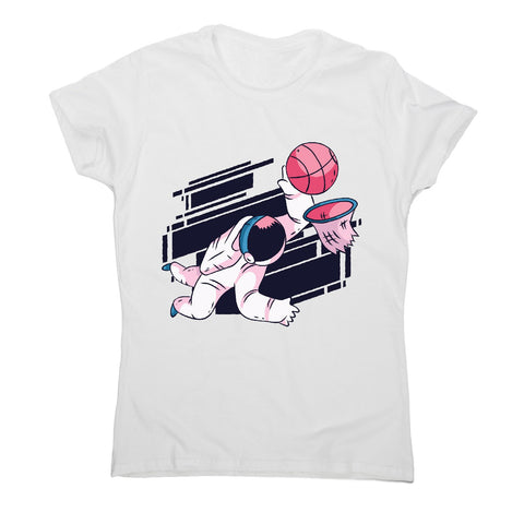 Astronaut basketball - women's funny illustrations t-shirt - Graphic Gear