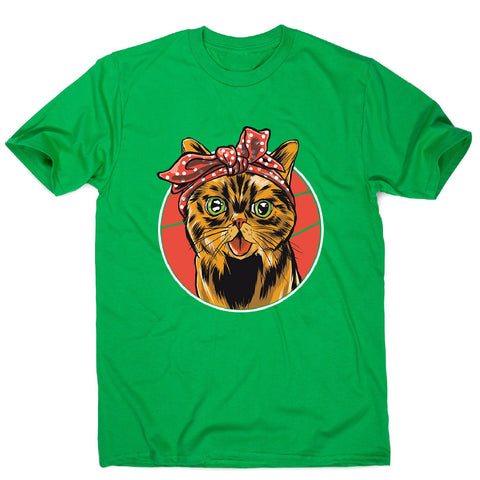Bandana cat - men's funny premium t-shirt - Graphic Gear