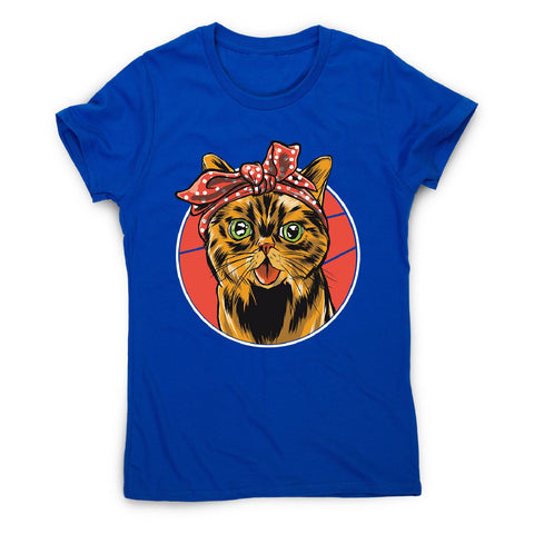 Bandana cat - women's funny premium t-shirt - Graphic Gear