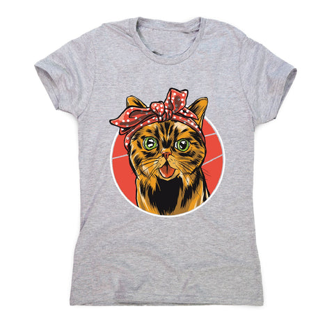 Bandana cat - women's funny premium t-shirt - Graphic Gear