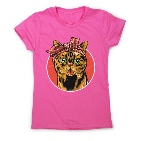 Bandana cat - women's funny premium t-shirt - Graphic Gear