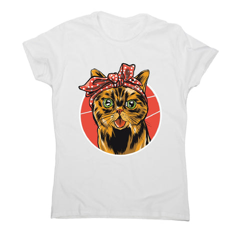 Bandana cat - women's funny premium t-shirt - Graphic Gear