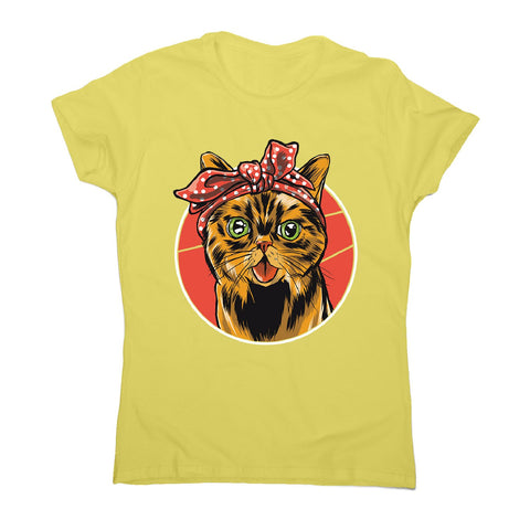 Bandana cat - women's funny premium t-shirt - Graphic Gear