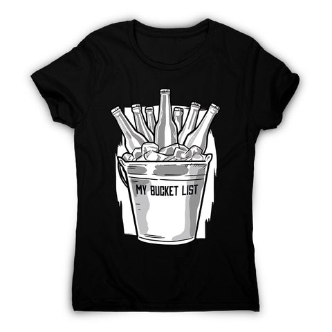 Beer bucket list - women's funny premium t-shirt - Graphic Gear