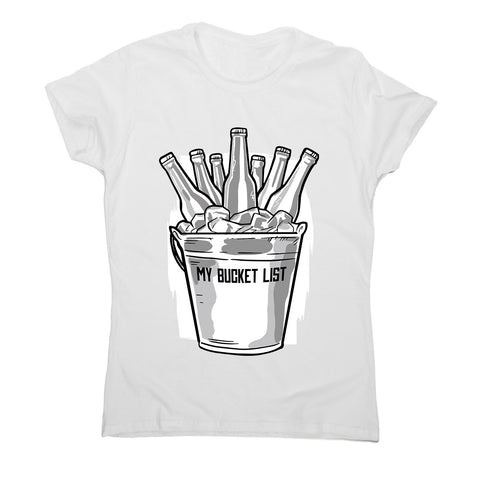 Beer bucket list - women's funny premium t-shirt - Graphic Gear