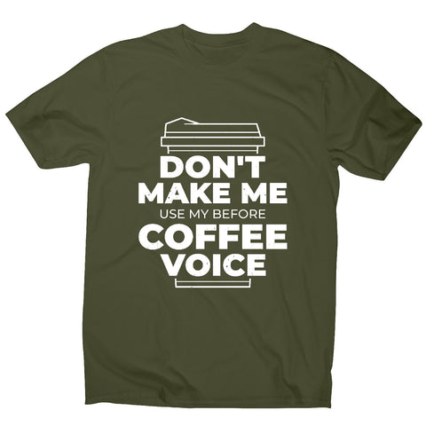 Before coffee voice - men's funny premium t-shirt - Graphic Gear