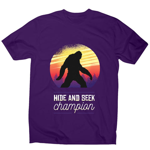 Bigfoot hide and seek champion - funny men's t-shirt - Graphic Gear