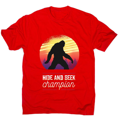 Bigfoot hide and seek champion - funny men's t-shirt - Graphic Gear