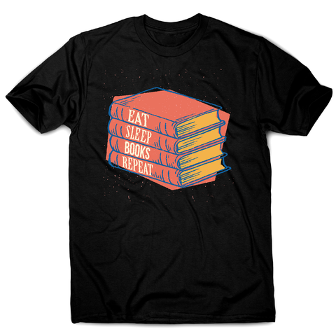 Books repeat awesome reading t-shirt men's - Graphic Gear