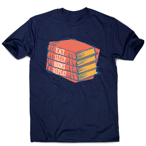 Books repeat awesome reading t-shirt men's - Graphic Gear