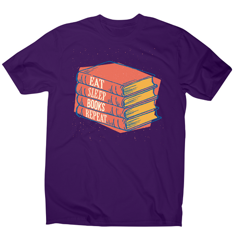 Books repeat awesome reading t-shirt men's - Graphic Gear