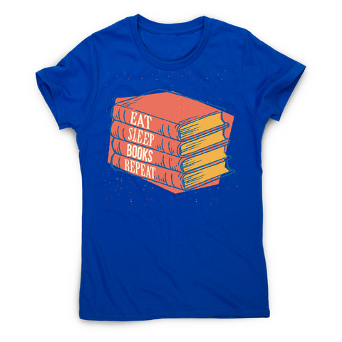 Books repeat awesome reading t-shirt women's - Graphic Gear