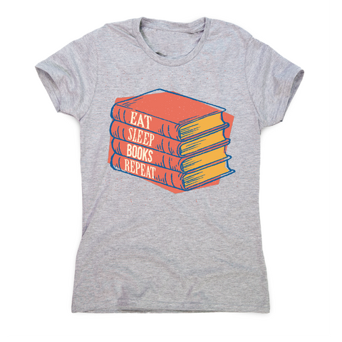 Books repeat awesome reading t-shirt women's - Graphic Gear