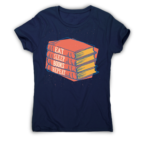 Books repeat awesome reading t-shirt women's - Graphic Gear