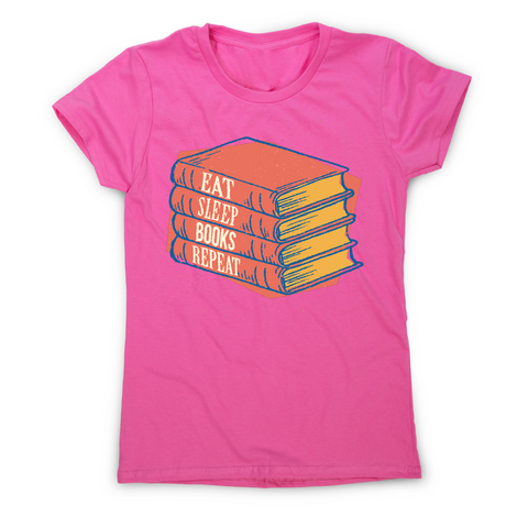 Books repeat awesome reading t-shirt women's - Graphic Gear