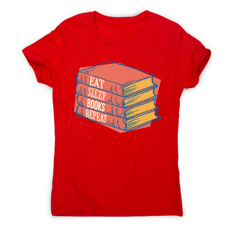 Books repeat awesome reading t-shirt women's - Graphic Gear