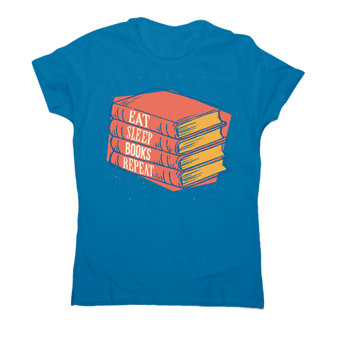 Books repeat awesome reading t-shirt women's - Graphic Gear