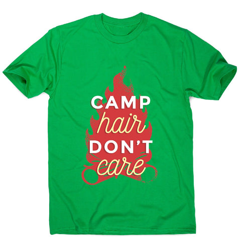 Camp hair don't care - adventure camping men's t-shirt - Graphic Gear