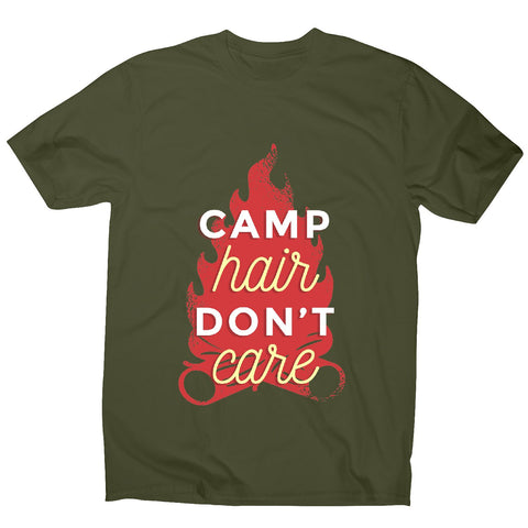 Camp hair don't care - adventure camping men's t-shirt - Graphic Gear