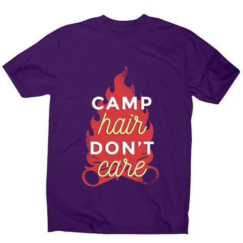 Camp hair don't care - adventure camping men's t-shirt - Graphic Gear