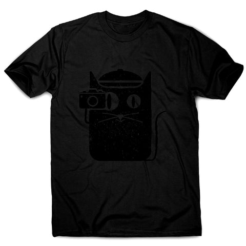 Cat and camera - illustration men's t-shirt - Graphic Gear