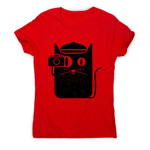 Cat and camera - illustration women's t-shirt - Graphic Gear