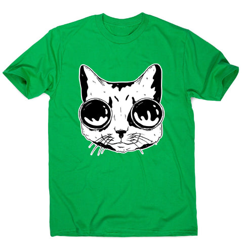 Cat with goggles - men's funny premium t-shirt - Graphic Gear