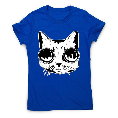 Cat with goggles - women's funny premium t-shirt - Graphic Gear